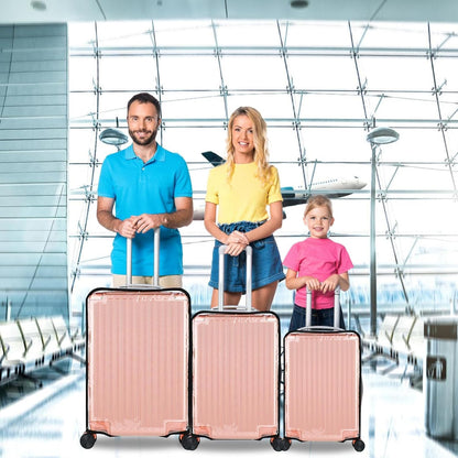 3 Piece Clear PVC Luggage Cover Protector, Waterproof Plastic Suitcase Cover, 20“ 24” 28” Carry On Luggage Protector Suitcase Cover