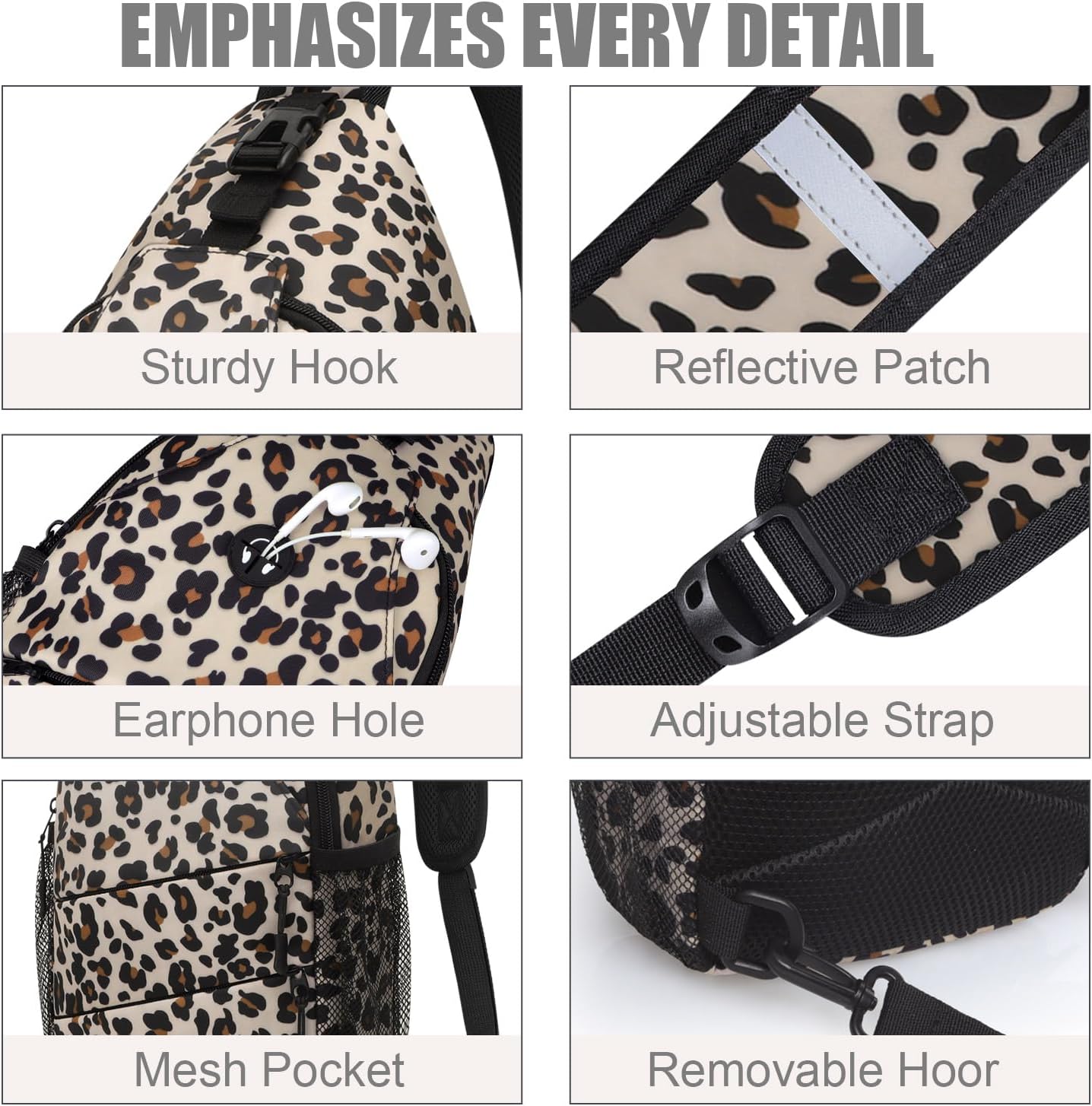 Crossbody Bags for Women Men Trendy Sling Bag Bakpack Casual Chest Bag with Convertible Shoulder Strap