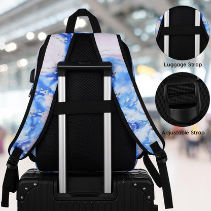 School Backpack,Classic Cute Bookbag Men and Teen Boy Schoolbag with USB Charging Port for High School College Office Work Travel