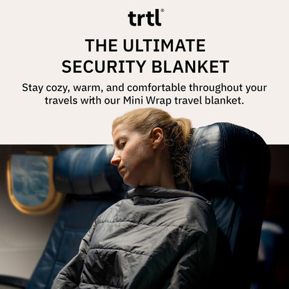 trtl Mini Wrap Compact Travel Blanket - Quilted Insulation - Convenient, Packable Blanket - Comes with Roll-Top Bag - Features a Secure Pocket