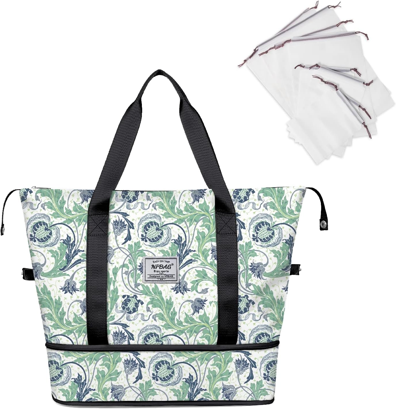 NPBAG Women Travel Duffel, Multi Functional Large Expandable Weekender Carry-on Tote, Gym Workout Overnight Bag, Mommy Hospital Bag for Labor and Delivery