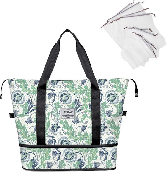 NPBAG Women Travel Duffel, Multi Functional Large Expandable Weekender Carry-on Tote, Gym Workout Overnight Bag, Mommy Hospital Bag for Labor and Delivery