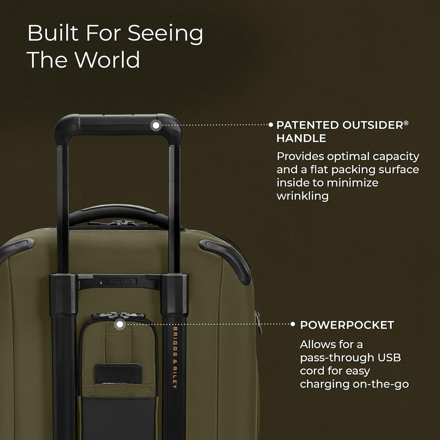 Briggs & Riley International 21" Carry On Expandable Spinner - Luggage for Travel, Suitcases with Wheels, Softside Rolling Bag for Men & Women - ZDX Collection, Hunter