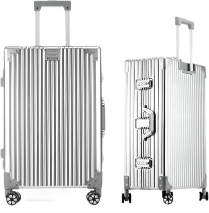 HotWay 28 Inch All Aluminum Checked In Luggage, Hard Shell Suitcase with Spinner Wheels and TSA Lock, Large Suitcase for Business Travel