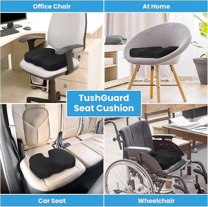 TushGuard Office/ Car Seat Cushion, Non-Slip Sciatica & Back Coccyx Tailbone - Image 5