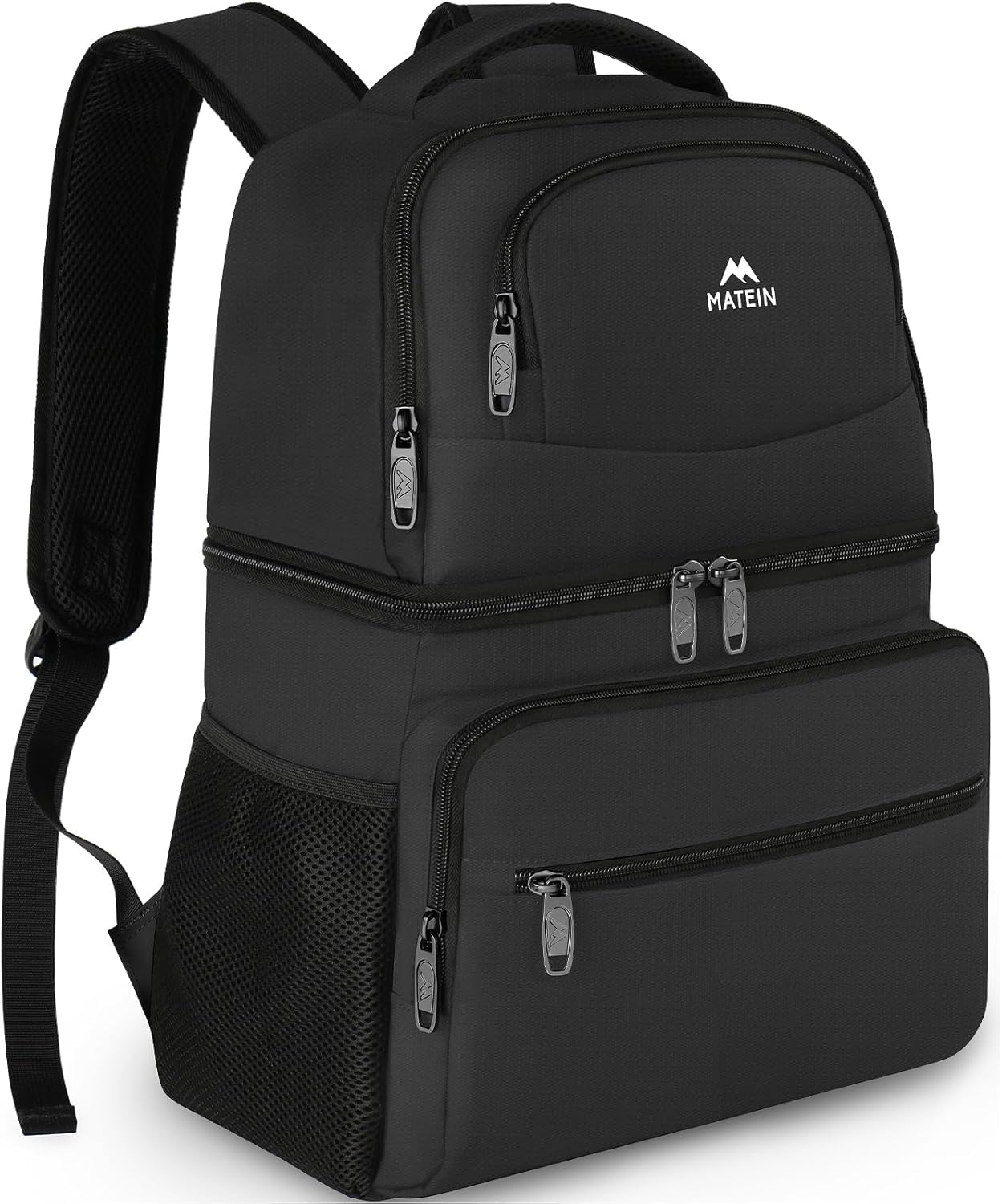 MATEIN Cooler Backpack, 26 Cans Insulated Lunch Backpack for Men Women, Leakproof Double Layer Lunch Cooler Bag Lightweight Soft Lunch Backpack with Cooler Compartment, Beach Camping Hiking Beer Gifts