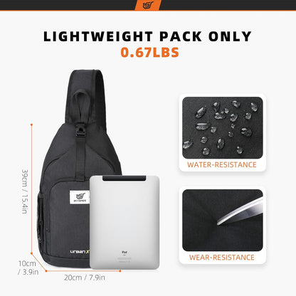 SKYSPER Sling Bag RFID Crossbody Sling Backpack Cross Body Shoulder Bag Travel Hiking Daypack for Women Men