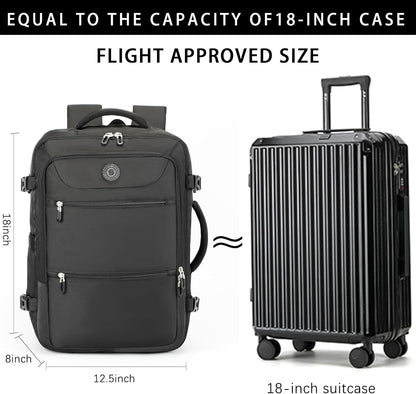 Sowaovut Travel Laptop Backpack, Extra Large High School College Backpacks, Flight Approved Daypack Business Bag Fit 17.3 inch Laptop for Men Women (Black)