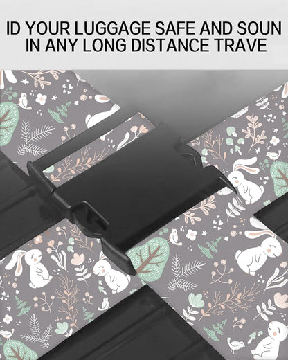 Luggage Straps for Suitcases, Adjustable Travel Belt, Durable Wide Luggage Strap, Cute Suitcase Strap Identifiers with Buckle, Bag Straps for Luggage, Cute Rabbits