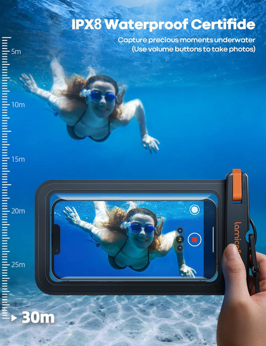 Lamicall 2 Pack Cell Phone Bag, for Mother Mom, Birthday Gift for Father Teens Girls Boys Phone Pouch, Black