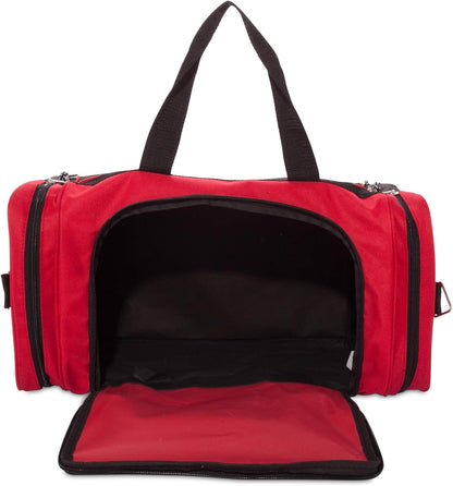 DALIX 21" Blank Sports Duffle Bag Gym Bag Travel Duffel with Adjustable Strap in Red