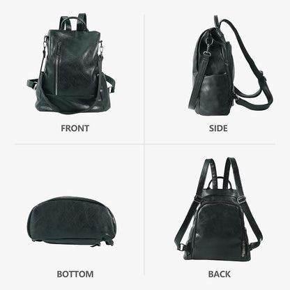 Women Backpack Purse PU Leather Anti-theft Casual Shoulder Bag Fashion Ladies - Image 9