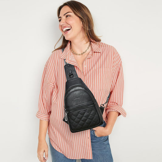 Sling Bag For Women Fanny Pack Crossbody Travel Shoulder Belt Bags Tote Backpack Purse Faux Leather