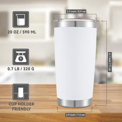 20 oz Tumblers Bulk Stainless Steel Tumbler with Lid Double Wall Vacuum Insulated Coffee Mug 20oz Powder Coated Cup for Hot and Cold Drinks, Mix Color, 12 pack