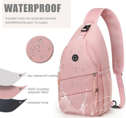 Crossbody Bags for Women Men Trendy Sling Bag Bakpack Casual Chest Bag with Convertible Shoulder Strap