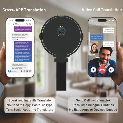 Language Translator Device for All Languages, Pocket AI Real Time Translation Device, Voice/Word/Photo/Call/Offline Translate for Travel, Business & Learning (Black)