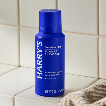 Harry's Shaving Kit for Men - Razor Handle, 5 Razor Blade Refills, Foaming Shave Gel, and Travel Blade Cover - Craft Edition