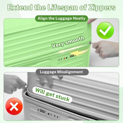 Krute Luggage Sets 2 Piece Suitcase with Spinner Wheels PC+ABS Hardside Suitcases Charging Port TSA Lock Carry On Luggage with Cup Holder 20+28 Inch