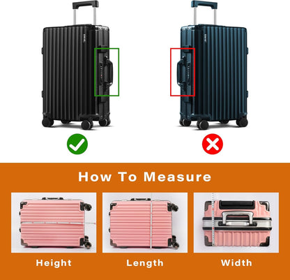 Clear PVC Suitcase Cover Protectors- Thickened Waterproof Luggage Covers Protector, Full Transparent Dustproof Sleeve for Wheeled Suitcases (24")