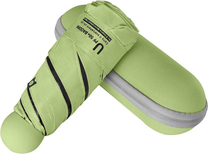 BAODINI Travel Mini Umbrella for Purse With Case Small Compact UV Sun Protection Sun Lightweight Tiny Pocket Umbrella for Women Kids and Men