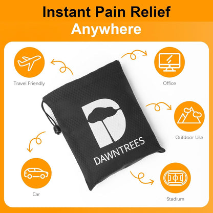 DAWNTREES 2 Pack Inflatable Seat Cushion, Lightweight, Waterproof, Suitable for Office/Home Chair Pad Support and Convenient Seat Cushion for Travel,Car,Outdoor Stadium and Camping,Black