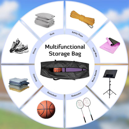 INFANZIA 50inch Sports Duffel Travel Bag, 138L Extra Large Duffel Luggage Bag with Upgrade Zipper, Water Resistant & Foldable Equipment Storage Bag for Camping Tent Tripod Fishing