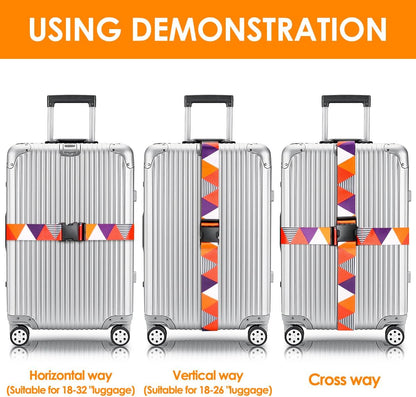 Adjustable Travel Luggage Strap Suitcase Belt Travel Bag Accessories 1.96 in W x 6.23 ft L