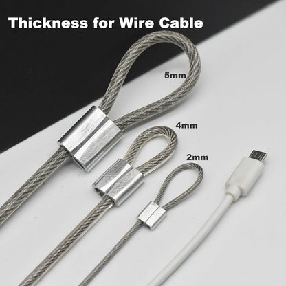 10 Pcs 2mm Wire 12 inch Vinyl Coated Stainless Steel Cable with Loops Short Wire Rope Lanyard Lock Security Chain Link for Outdoor Gates, Clear(2mm x 12inch)