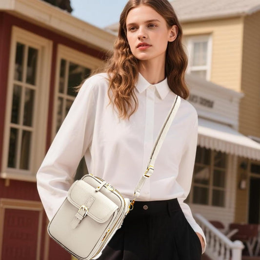 1060 Leather Crossbody Bags for Women Anti-Theft Vegan Purse with Card Slots, Travel Shoulder Bag, Waterproof Crossbody Purse