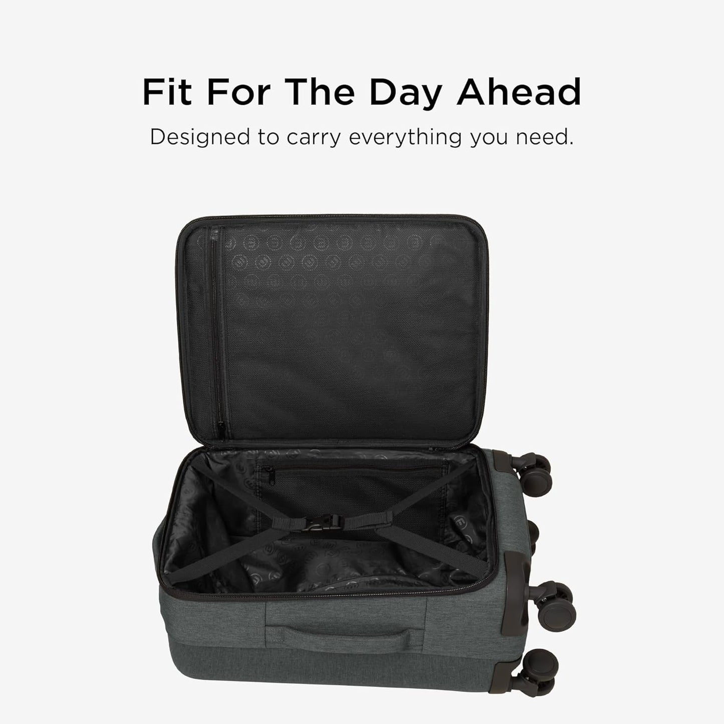 TravisMathew Quad Carry-On Spinner TMB400, Graphite Heather