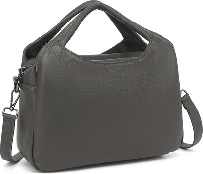 KOGTLA Genuine Leather Purses for Women, Crossbody Shoulder Bags with Top-Handle, Tote Satchel Handbags