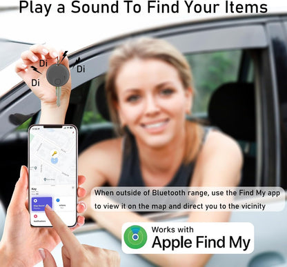 Air Tracker-4Pack,Smart Bluetooth Tracker,Item Finder Work with Apple Find My (iOS only),Luggage Tracker,Keys Finder Wallet,Bags,Pets, Locator Tracking Device for Home Outdoor Tracking Device