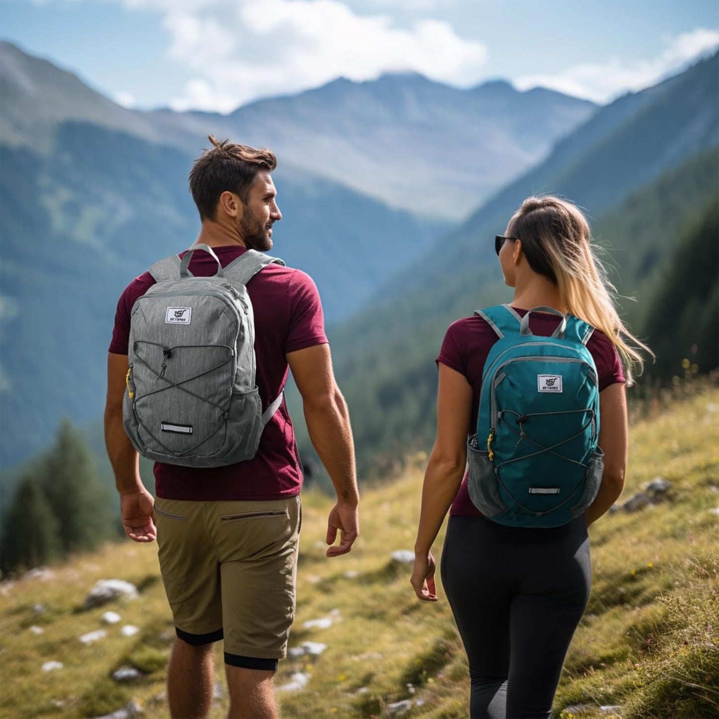 SKYSPER Small Hiking Backpack -12L Lightweight Packable Daypack for Travel Foldable Tear Resistant Backpacks for Women Men