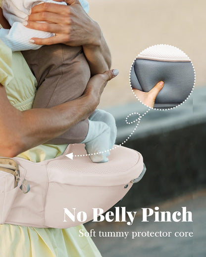 Baby Carrier Newborn to Toddler, 6-in-1 Baby Carrier, Adjustable Detachable Infant Baby Hip Seat Carrier for 7-50lbs