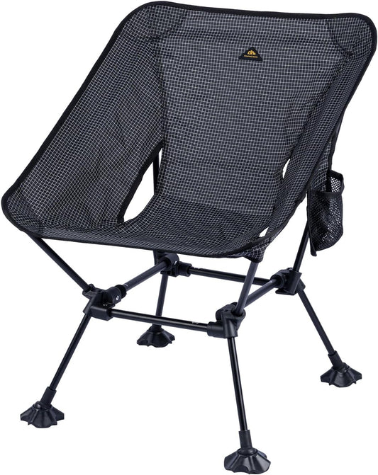 iClimb Ultralight Compact Camping Folding Beach Chair with Anti-Sinking Large Feet