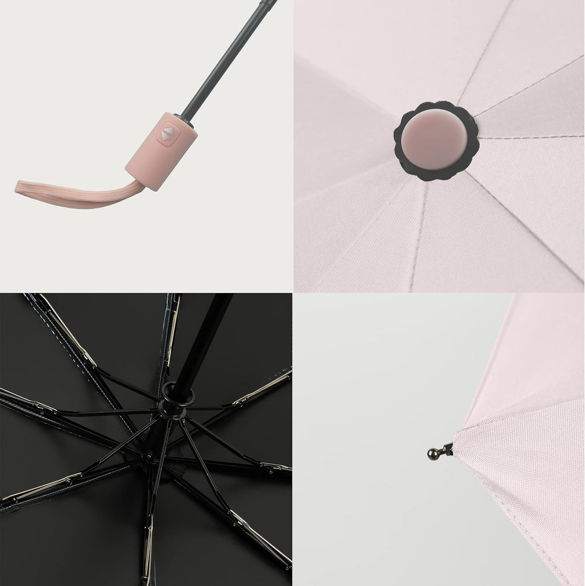 BAODINI Small UV Protection Travel Umbrella Compact for Rain and Sun UPF 50+ 41 inch Portable Umbrella for Women and Men