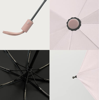 BAODINI Small UV Protection Travel Umbrella Compact for Rain and Sun UPF 50+ 41 inch Portable Umbrella for Women and Men