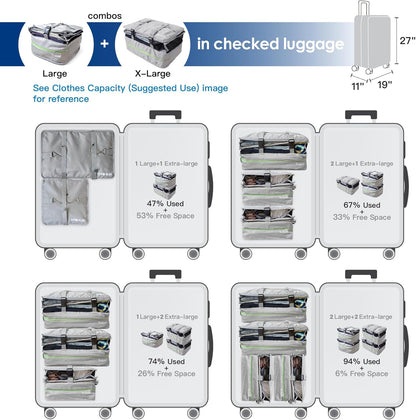 Grand Fusion Stow-N-Go Portable Hanging Travel Shelves, Packing Organizer for Luggage. Carry on Closet with Hanger for Clothes. Expandable Packing Cube. Travel Essentials, Light Gray - L