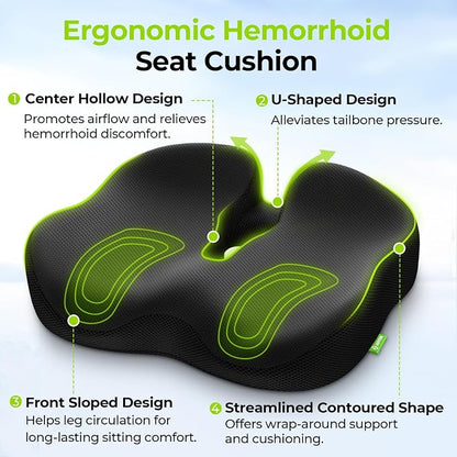 AUVON Ergonomic Donut Pillow Seat Cushion - Image 3