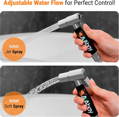 Hot and Cold Bidet Sprayer for Toilet w/Thermal Insulated Grip - Hot Water 180°F Handheld Sink Bidet Shataff - Diaper Sprayers - Muslim Shower Hand Held Attachment for Sink Hose Sprayer