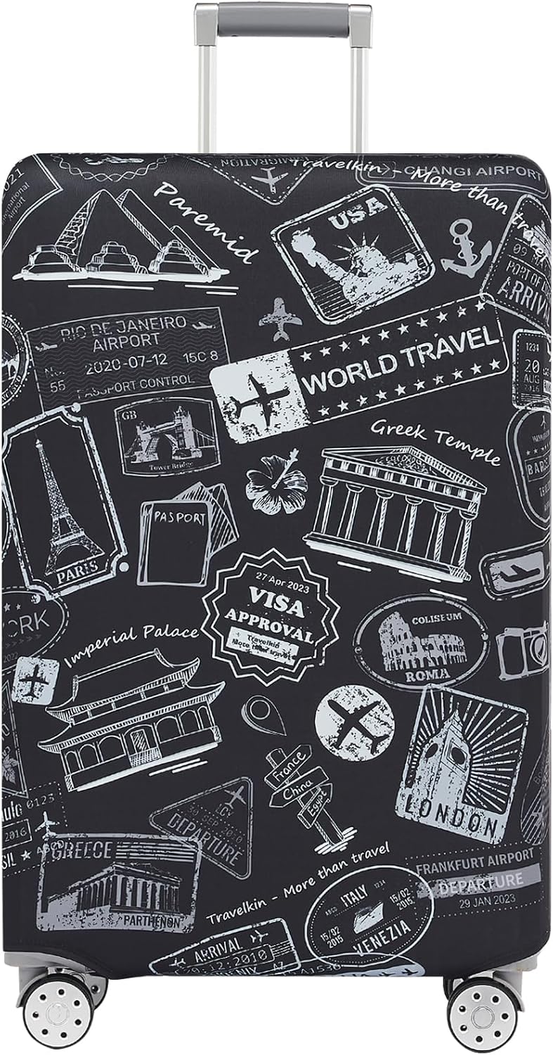 TRAVELKIN more than travel Luggage Covers For Suitcase Tsa Approved,Suitcase Cover Protector Fit 18-32 Inch Luggage