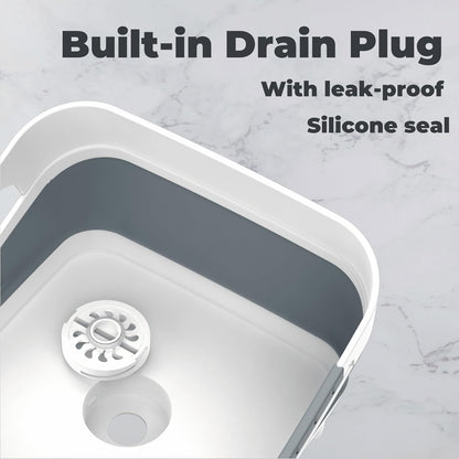 Wash Basin for Baby Bottles, Foldable, Versatile Wash Tub for Kitchen, RV, Outdoor Camping Sink, Sturdy & Easy to Clean