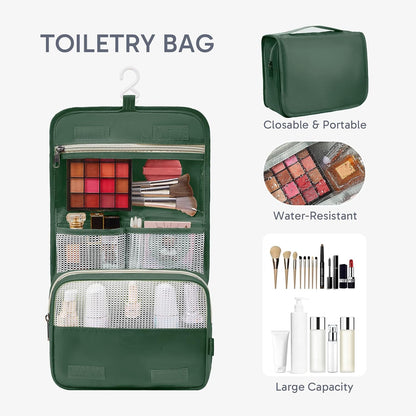 ALL INCLUDED 10 Set Durable Packing Cubes for Suitcases,OlarHike Essentials for Travel,UPGRADED Anti-Tear Stitching, NEW Improved Luggage Packing Organizers for Travel Accessories (Dark Green)