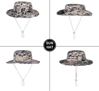 Sun Hats for Men Women Boonie Hat Foldable Fishing Hat UPF 50+ Bucket Hat for Fishing Hiking Garden Safari Beach