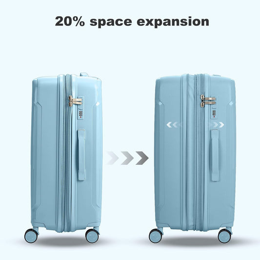 Nazhura Luggage Set, 3-Piece Hardside Suitcase Set, 20-inch Carry On, 24-inch, 28-inch Luggage