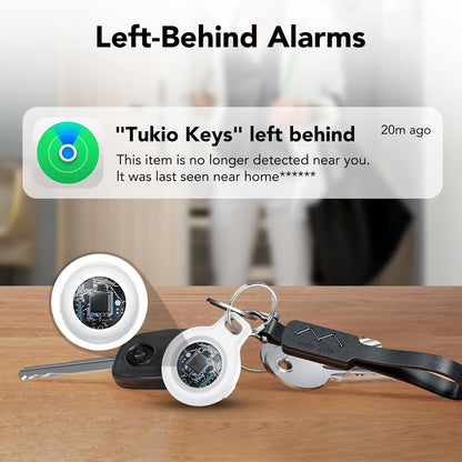 2025 New [Apple MFi Certified] (iOS Only) Air Tracker Tags-2 Pack, Bluetooth Tracker for Apple Find My, Replaceable Battery, Key Finder and Item Locator Smart Tag for Keys, Bags, Luggage, Pets, Wallet