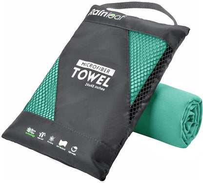 Rainleaf Microfiber Towel Perfect Travel & Gym & Camping Towel. Quick Dry - Super Absorbent - Ultra Compact - Lightweight. Suitable for Trip, Beach, Shower, Backpacking, Pool