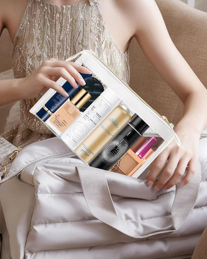 Small Clear Makeup Bag, Waterproof Clear Travel Toiletry Bag Case Cosmetic Bag - Image 7