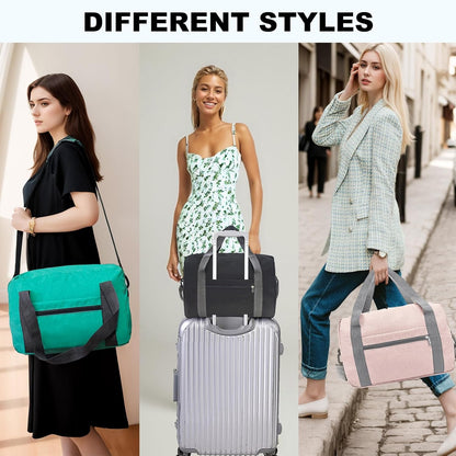 For Spirit Airlines Personal Item Bag 16x10x8 in Underseat Carry-on Luggage foldable Travel Duffle Bag for Airplanes(20L, Black)