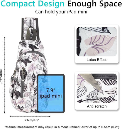 TITECOUGO Small Sling Bag, Lightweight Crossbody Backpack for Men Women, Shoulder Bag for Sports and Outdoor